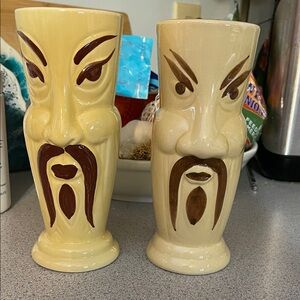 Vintage Tiki Face Mugs